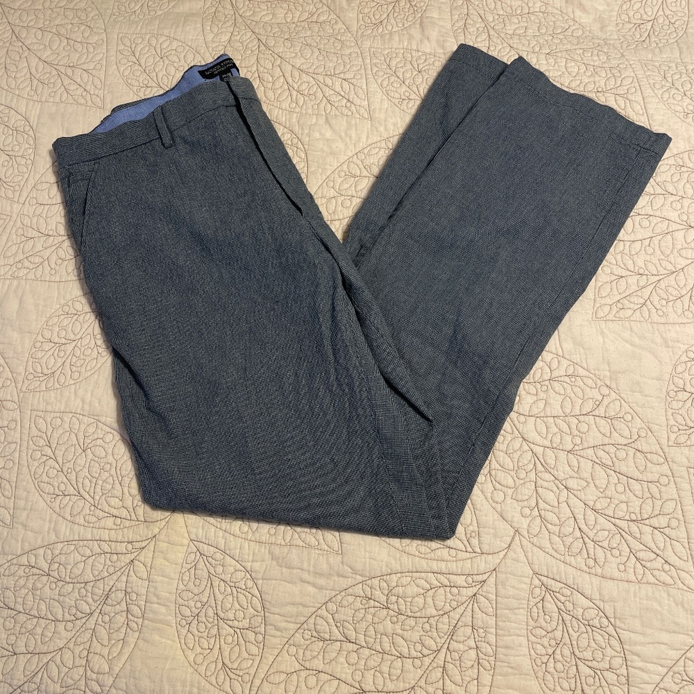 🔥BANANA‎ REPUBLIC - Kentfield Pants Mens 34x34 Gray Houndstooth Dress Casual